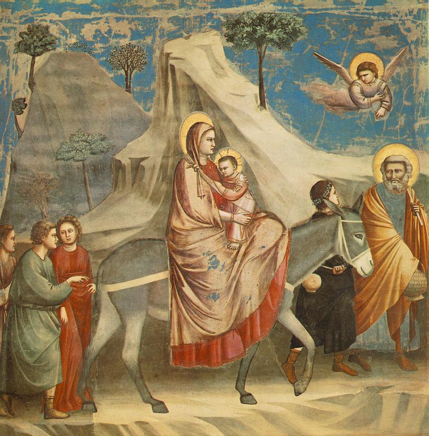VLUCHT NAAR EGYPTE Giotto Scrovegni 20 Flight into Egypt