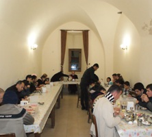MARDIN eating in the dining room