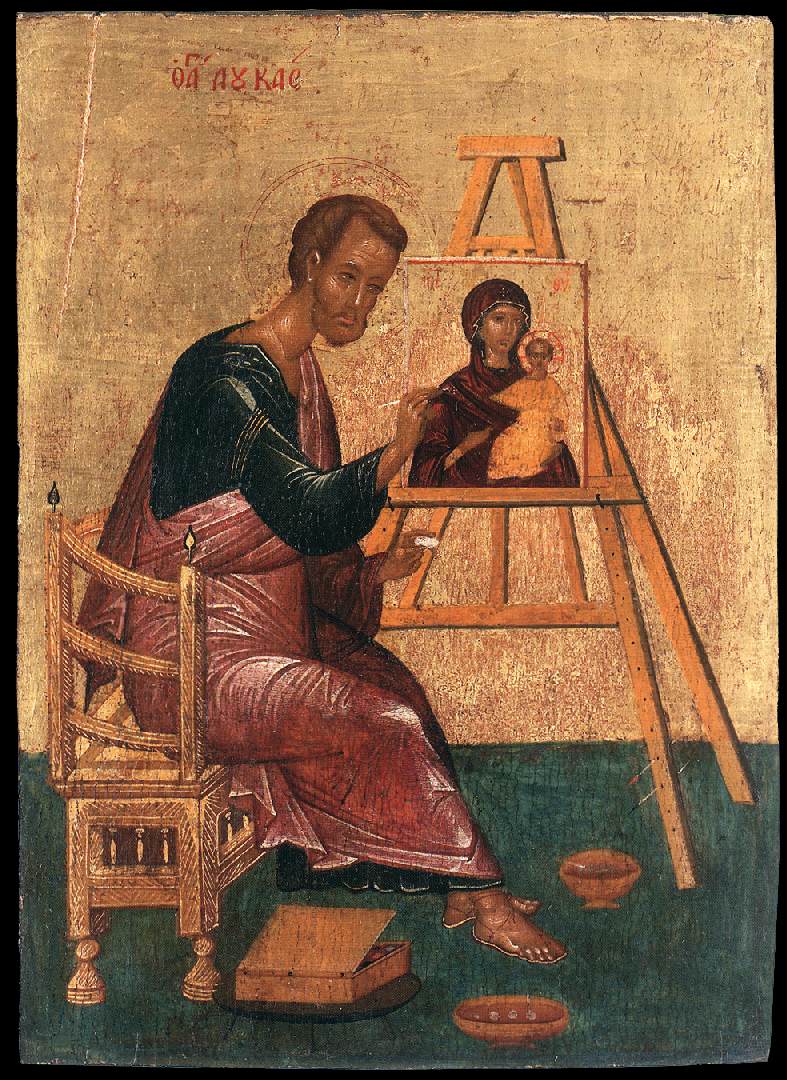 Unknown painter Luke Paints the Icon of the Mother of God Hodegetria WGA23494